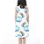 tanie Casualowe sukienki-Dzieci Mało Dla dziewczynek Sukienka Graficzny Z marszczeniami Nadruk Biały Do kolan Bez rękawów Wzór 3D Śłodkie Sukienki Luźna 4-13 lat