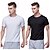 abordables Tapas-2pcs camiseta impermeable de manga corta para hombre camiseta cuello redondo resistente a las manchas top exterior hidrofóbico a prueba de manchas antiincrustante de secado rápido ligero verano blanco negro gris pesca escalada playa
