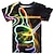 billiga pojkes 3d t-shirts-Barn Pojkar Barnens Dag T-shirt Kortärmad Grön Vit Regnbåge 3D-tryck 3D Print Färgblock 3D Unisex Mönster Grundläggande Ledigt Streetwear Sport 2-12 år / Sommar