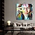 abordables Peintures portraits-peinture à l&#039;huile peint à la main figure abstraite pop art art mural décoration de la maison toile roulée pas de cadre non étiré