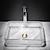 abordables Éviers-Le lavabo rectangulaire en verre moulé sous pression d&#039;art transparent de luxe léger moderne avec évier de robinet