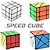 abordables Cubes Magiques-Ensemble de 4 cubes qiyi - inclus 3x3 cube puzzle angle de fluctuation - 2x3 cube puzzle roue - 3x3 cube puzzle miroir 6 couleurs - 3x3 cube puzzle roi carré