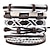 cheap Bracelets-vintage men&#039;s hand jewelry 5 packs cross braided leather adjustable set bracelet