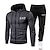 cheap New In-Men&#039;s 2 Piece Full Zip Tracksuit Sweatsuit Casual Athleisure 2pcs Winter Long Sleeve Moisture Wicking Breathable Soft Fitness Gym Workout Running Active Training Jogging Sportswear Polka Dot Jacket