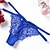 cheap Sexy Lingerie-Women&#039;s Beaded Lace G-strings &amp; Thongs Panties Micro-elastic Low Waist 1 PC Blue One-Size