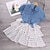 cheap Sets-Girls&#039; 3D Polka Dot Clothing Set Short Sleeve Basic Chiffon Denim Kids