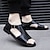 abordables Sandales Homme-Homme Sandales Chaussures romaines Sandales confort Décontractée Chaussures romaines Plage Cuir Nappa Eté