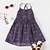 cheap Casual Dresses-Kids Little Girls&#039; Dress Tribal Causal Holiday Ruched Purple Knee-length Sleeveless Basic Dresses Children&#039;s Day Summer Loose 3-6 Years