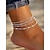 cheap Trendy Jewelry-Anklet Simple Fashion European Women&#039;s Body Jewelry For Street Gift Layered Alloy Silver 5 Pieces