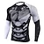 cheap Men&#039;s Active Tees &amp; Tanks-Men&#039;s Compression Shirt Running Shirt Long Sleeve Base Layer Athletic Spring Spandex Breathable Moisture Wicking Soft Fitness Gym Workout Running Sportswear Activewear Optical Illusion 3# 4# 5#