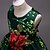 economico Vestiti per serate-Kids Little Girls&#039; Dress Floral Embroidered Party Wedding Performance Green Red Cotton Sleeveless Party Dresses 3-13 Years