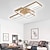 cheap Dimmable Ceiling Lights-LED Ceiling Light Modern Geometric Pattern 90cm 3-Light Linear Flush Mount Ambient Light Metal Aluminum Warm White Cold White Dimmable Version With Remote Control ONLY DIMMABLE WITH REMOTE CONTROL
