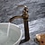 billige Klassisk-vandhane til badeværelsesvask - klassisk antik messing fritstående enkeltgrebs et hulbadshaner