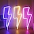 ieftine Benzi de Lumină LED-LED neon lumina forma fulger lumina de noapte de craciun halloween decor petrecere cadou usb sau baterie decor de perete