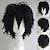 cheap Costume Wigs-Short Cosplay Hair Wig Women Men Male Fluffy Straight Cartoon Anime Con Party Costume Pixie Wigs Black
