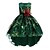 economico Vestiti per serate-Kids Little Girls&#039; Dress Floral Embroidered Party Wedding Performance Green Red Cotton Sleeveless Party Dresses 3-13 Years