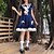 cheap Lolita Dresses-Lolita Cute Dress Women&#039;s Japanese Cosplay Costumes Royal Blue Solid Colored