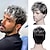 cheap Mens Wigs-Men Short Straight Wig Heat Resistant Synthetic  Wig  for Male Fleeciness Realistic Natural Headgear Wigs Ombre Grey /Brown /Blonde