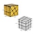 abordables Cubes Magiques-miroir vitesse cube ensemble cube magique pack de 2 dysmorphisme 3x3x3 miroir roue dorée cube et miroir argent cube twist speed cube bundle puzzle jeux jouet pour garçon et fille et adultes