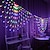 levne LED pásky-páv led síťové světlo venkovní síťované světlo 3m 424led 3ks okenní závěs provázkové světlo na stěnu pozadí vánoční víla sváteční světlo eu us au uk zástrčka