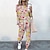 cheap Women&#039;s Two Piece Sets-Women&#039;s Streetwear Cinched Floral Print Tie Dye Going out Casual / Daily Two Piece Set Sweatshirt Tracksuit Pant Loungewear Jogger Pants Drawstring Print Tops