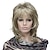 preiswerte ältere Perücke-Blond hervorgehoben lange weiche geschichtete Shag synthetische Perücke für Frauen