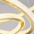 baratos Candeeiros de Lustre-luz pendente led moderno 4 anéis ouro 80 cm nórdico moderno luxo leve alumínio galvanizado 110-120v 220-240v