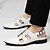 cheap Men&#039;s Sandals-Men&#039;s Sandals Crochet Leather Shoes Flat Sandals Casual Classic British Daily Outdoor Nappa Leather Cowhide Breathable Non-slipping Wear Proof Booties / Ankle Boots White Black Spring Summer