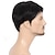 abordables Perruque homme-perruques brunes pour hommes perruque noire courte et droite pour hommes convenant aux hommes d&#039;âge moyen et âgés