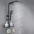 cheap Shower Faucets-Shower System / Rainfall Shower Head System / Thermostatic Mixer valve Set - Handshower Included pullout Rainfall Shower Contemporary / Antique Painted Finishes Mount Inside Ceramic Valve Bath Shower