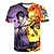 halpa Cosplay-rooliasut arkeen-Innoittamana Naruto Naruto Uzumaki Cosplay-Asut T-paita Teryleeni 3D Tulostus Harajuku Kuvitettu T-paita Käyttötarkoitus Miesten / Naisten