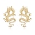 Χαμηλού Κόστους Σκουλαρίκια-vintage κινεζικό στυλ σκουλαρίκια με δράκο σκουλαρίκια πανκ μοντέρνα πανκ ζώα τοτέμ 2020 μοναδικά κομψά μεταλλικά σκουλαρίκια δράκος δήλωση δαχτυλίδι επιχρυσωμένο σκουλαρίκι για κορίτσια κοσμημάτων