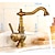 billige Klassisk-håndvask vandhane, messing enkeltgreb et hul standard tud messing finish badehaner med varmt og koldt vand