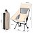 cheap Camping Furniture-Camping Chair with Side Pocket Portable Ultra Light (UL) Multifunctional Foldable Alloy for 1 person Fishing Beach Camping Autumn / Fall Winter Black Grey Khaki / Breathable / Comfortable