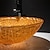 abordables Éviers-Lavabo en verre moulé sous pression ovale orange d&#039;art de luxe moderne avec robinet, support de bassin et drain