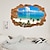olcso 3D falmatricák-3d törött fal kék ég fehér felhő kókusz tengerparti ház folyosó háttér dekoráció eltávolítható matricák