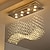 levne Lustry-křišťálový lustr stropní světlo luxusní vlna design 70cm horký k9 obdélník visící lampa pro obývací pokoj jídelna křišťálový lustr bar ostrovní skříňka lampa stropní závěsná světla