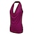cheap Basic Women&#039;s Tops-Women&#039;s Halter Neck Yoga Top Tank Top Summer Open Back Solid Color Purple Fuchsia Yoga Fitness Gym Workout Top Sleeveless Sport Activewear Quick Dry Breathable Comfortable Stretchy