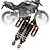 baratos Acessórios para motociclos e quadriciclos-rfy universal 320 mm 12,5 polegadas motocicleta suspensão traseira absorvedor de choque para honda / yamaha / suzuki / kawasaki para motoneta atv quad dirt bike