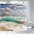 abordables Venta de cortinas de ducha-Cortina de ducha con impresión digital de nubes y olas blancas, ganchos para cortinas de baño, poliéster moderno, nuevo diseño