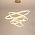 baratos Candeeiros de Lustre-luz pendente led moderno 4 anéis ouro 80 cm nórdico moderno luxo leve alumínio galvanizado 110-120v 220-240v