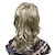 abordables peluca vieja-Peluca sintética de pelo largo en capas suaves y resaltada rubia para mujer
