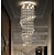 cheap Chandeliers-Crystal Chandelier Crystal Ceiling Light 170cm Luxury Lights K9 Spiral European Modern Chandeliers Ceiling Pendant Lights Lamp Hotel Villa 7 Heads 110-120V 220-240V