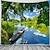 cheap Landscape Tapestry-Unique Scenery Large Wall Tapestry Art Decor Blanket Curtain Hanging Home Bedroom Living Room Decoration Beautiful View From The Window