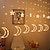 رخيصةأون أضواء شريط LED-رمضان عيد الاضواء 1 قطعة نجمة القمر led أضواء الستار الاتحاد الأوروبي الولايات المتحدة التوصيل عيد الميلاد الجنية أكاليل في الهواء الطلق led وميض سلسلة أضواء عطلة مهرجان الديكور