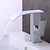 halpa Kylpyhuoneen lavuaarihanat-moderni tyyli messinki vesiputous kylpyhuoneen pesuallashana, valkoinen kromi galvanoitu yksikahvainen yksireikäinen kylpyhana kuuma- ja kylmäkytkimellä