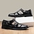 levne Pánské sandály-pánské kožené boty letní rybáři sandály černé ploché sandály vintage klasické ležérní outdoorové prodyšné boty s neklouzavou přezkou