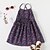 cheap Casual Dresses-Kids Little Girls&#039; Dress Tribal Causal Holiday Ruched Purple Knee-length Sleeveless Basic Dresses Children&#039;s Day Summer Loose 3-6 Years
