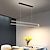 cheap Line Design-100 cm LED Pendant Light Island Light Geometric Shapes Single Design Pendant Light Metal Artistic Style Modern Style Black Artistic LED 110-120V 220-240V