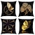 olcso virágos és növényi stílusban-4 dobható párnahuzat nyitott ágak és laza levelek fehérnemű négyzet dekoratív dobás párnahuzatok kanapé párnahuzatok kültéri párna kanapé kanapéágy szék arany